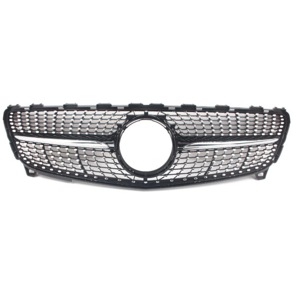 Atrapa grill DIAMOND STYLE Mercedes A-Class W176 Czarny połysk + Chrom 2016–2018 (POLIFT) - obrazek 2