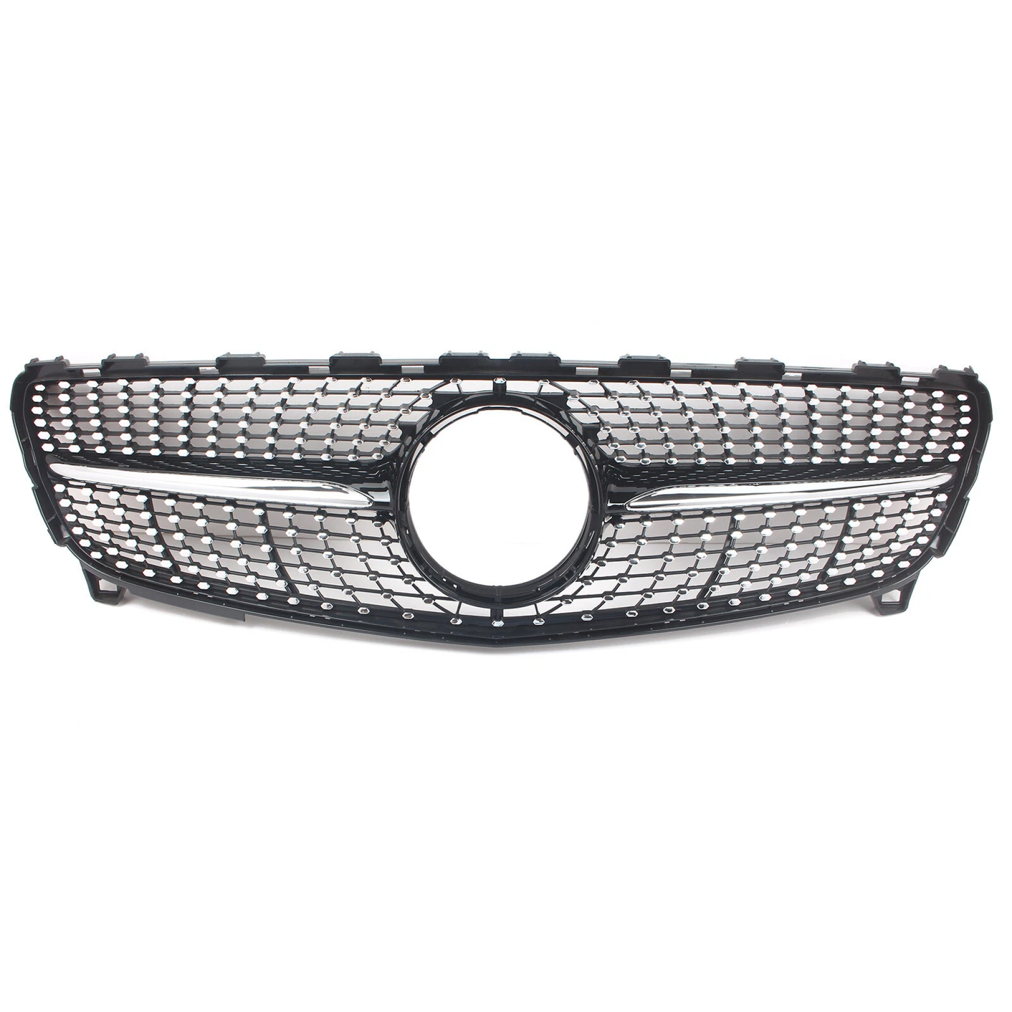 Atrapa grill DIAMOND STYLE Mercedes A-Class W176 Czarny połysk + Chrom 2016–2018 (POLIFT) - obrazek 2