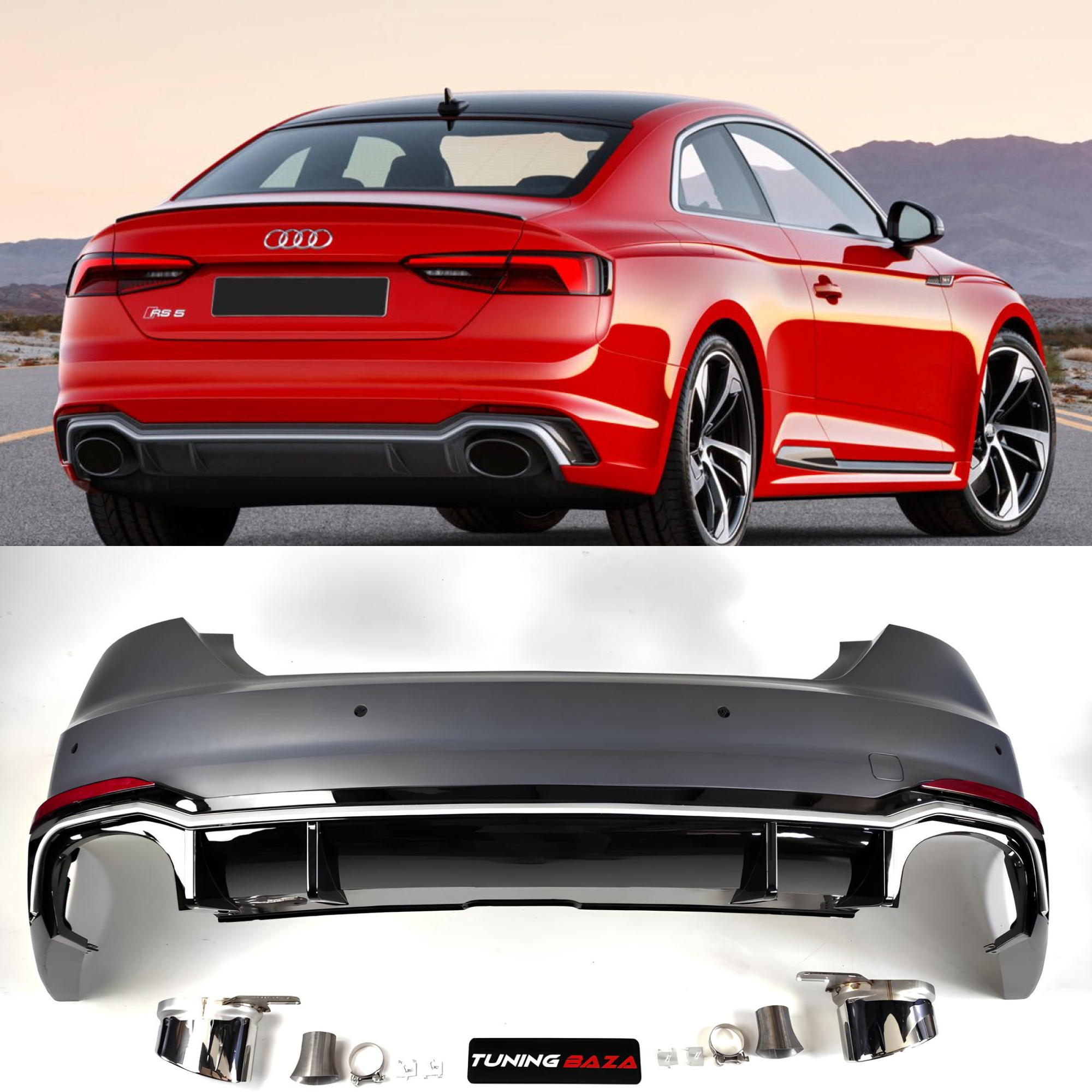 Tylny Zderzak Audi A5 F5 RS5 Style Coupe (2016–2020, 2D) - obrazek 1