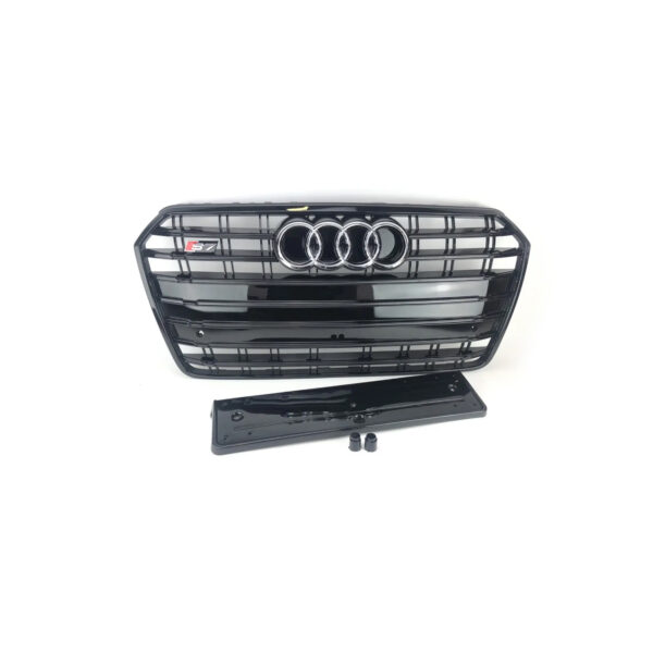 Atrapa grill AUDI A7 (2016–2018) LCI S7 Style Czarny połysk Shadowline - obrazek 2