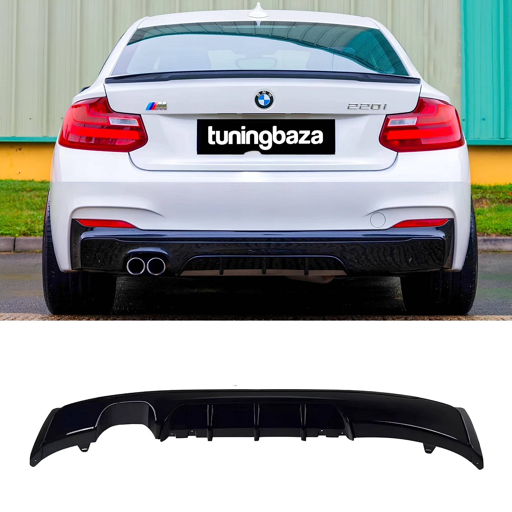 Dyfuzor Tylny BMW F22/F23 M-Performance Czarny Połysk (2014–2021) 00-- - obrazek 1