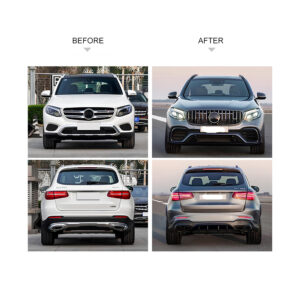 Bodykit do Mercedes GLC X253 AMG Styl 16-19 Zderzaki + Dyfuzor z KońcówkamiKompletny zestaw bodykit przeznaczony do Mercedes-Benz GLC X253 w wersji standardowej (nie AMG) z lat 2016–2019, umożliwiający konwersję wizualną na wygląd GLC63 AMG. Wszystkie elementy wykonane są z wysokiej jakości tworzywa PP/ABS i przygotowane do montażu w oryginalne punkty mocowania. - obrazek 3