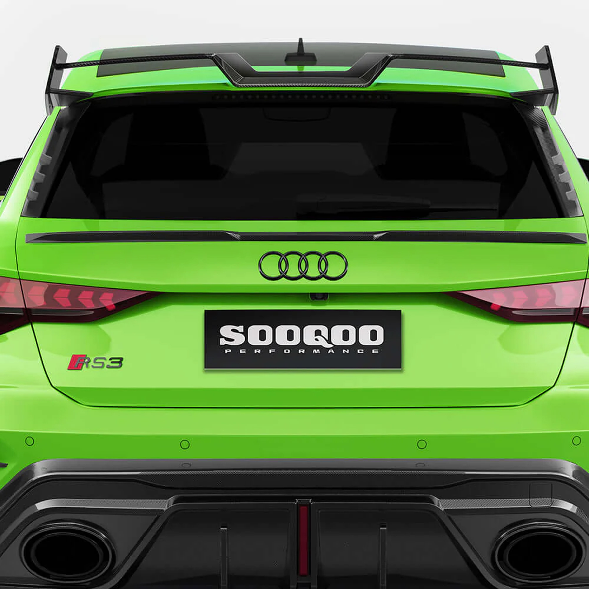 Karbonowy Spoiler Środkowy AUDI RS3 8Y Sportback SOOQOO Style (Dry-Carbon) - obrazek 5
