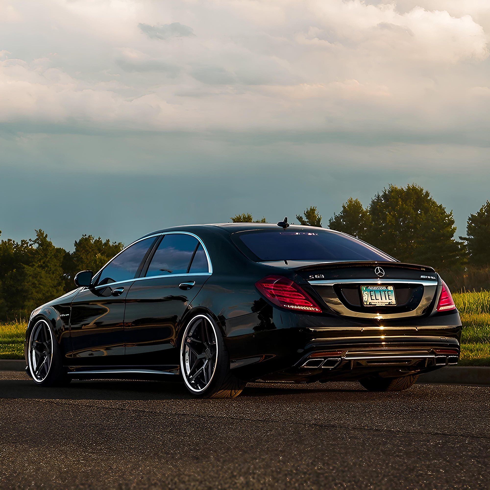 Spoiler Lotka Klapy Mercedes S-Class W222 AMG Style Czarny Połysk (2013–2020) - obrazek 4