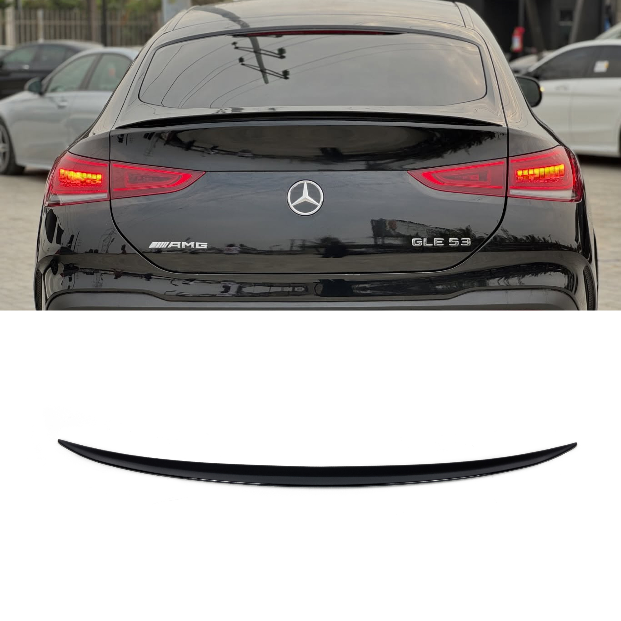 Spoiler Tylny Mercedes GLE Coupe C167 W167 (2020+) – Stylizacja AMG, Czarny Połysk, ABS - obrazek 1