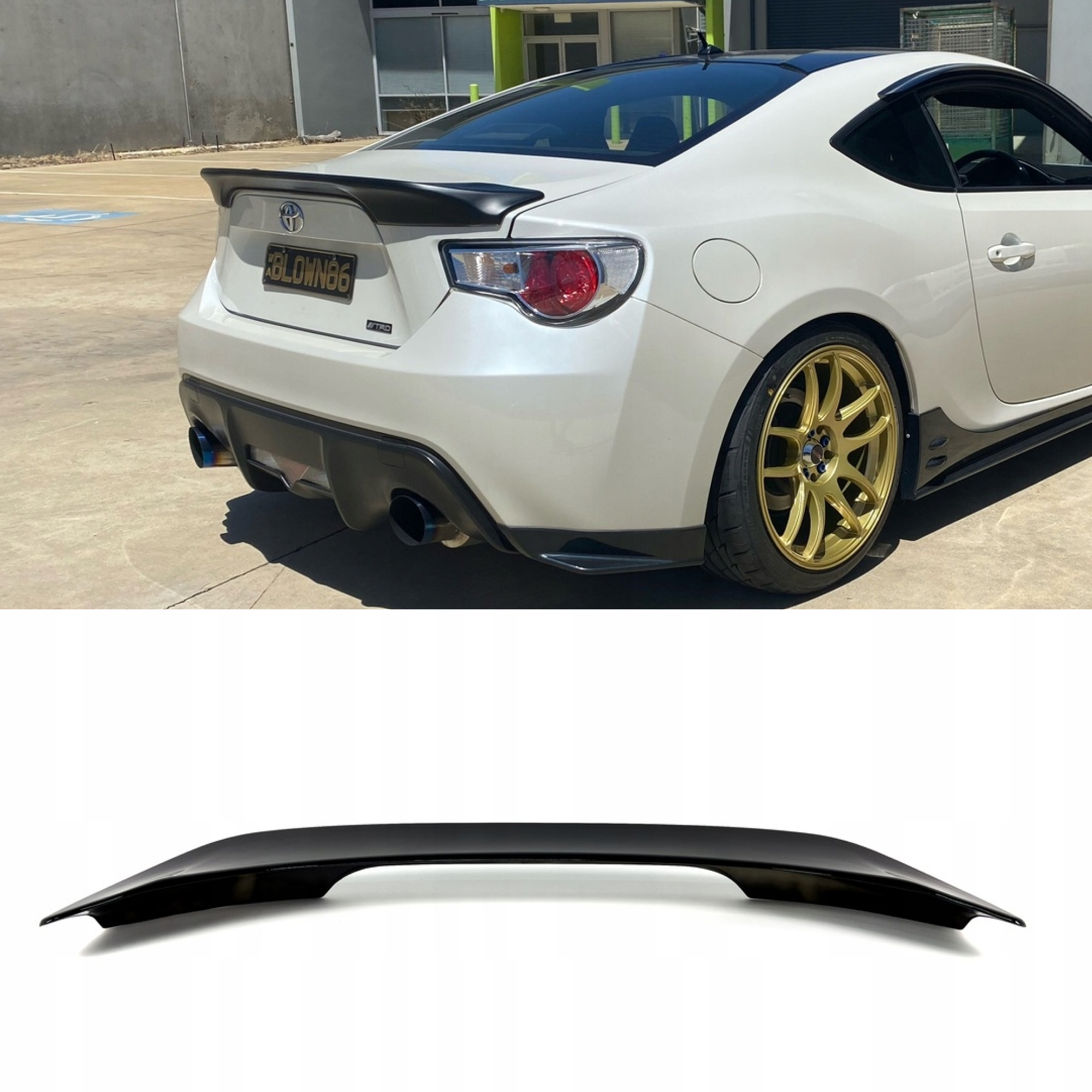 Spoiler Lotka Klapy Toyota GT86 Subaru BRZ TRD Style Czarny Połysk 12-19 - obrazek 1