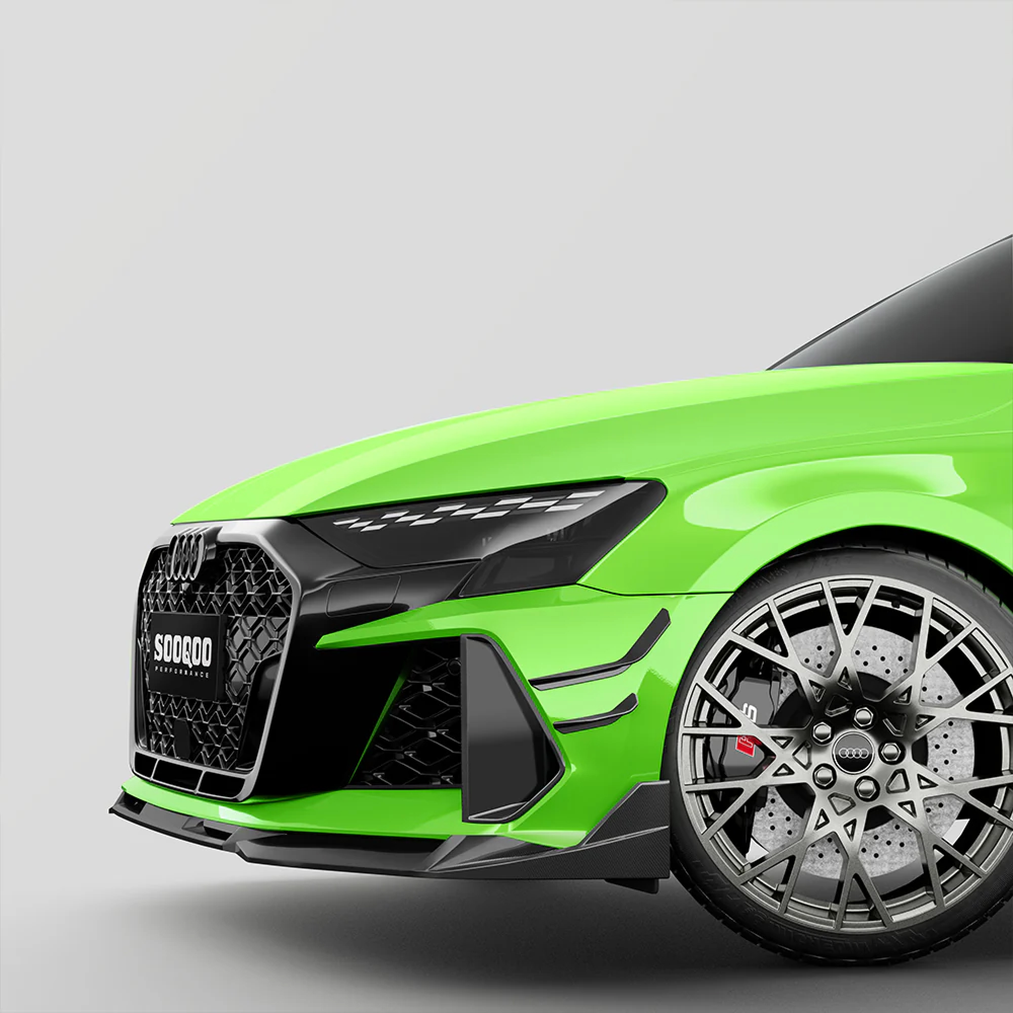 Karbonowe Canardy Przednie do AUDI RS3 8Y Facelift w stylu SQ - obrazek 4