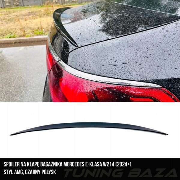 Spoiler na Klapę Bagażnika Mercedes E-Klasa W214 (2024+) – Styl AMG, Czarny Połysk