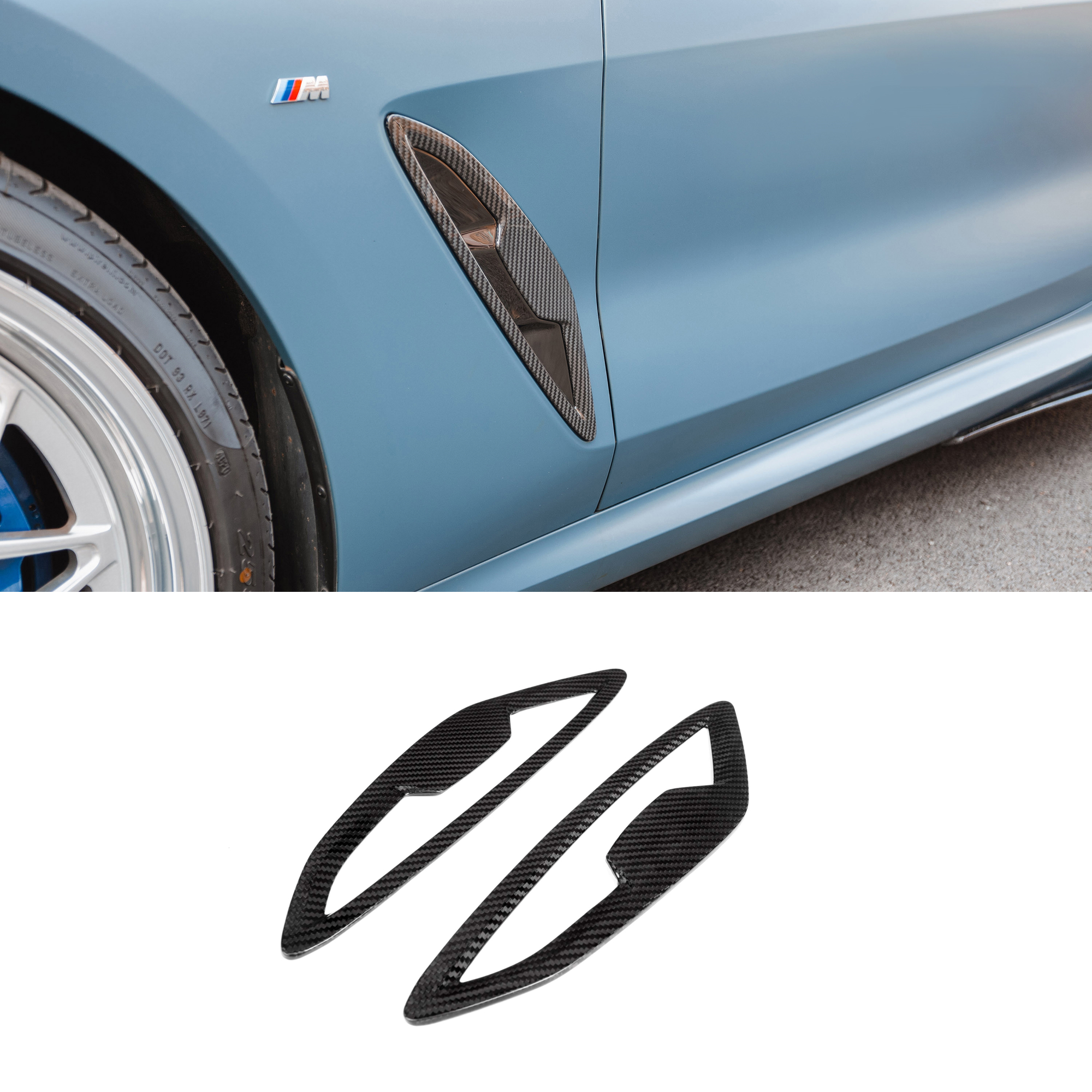 Karbonowe Dekory Błotników BMW G14 G15 G16 (Dry-Carbon) - obrazek 1