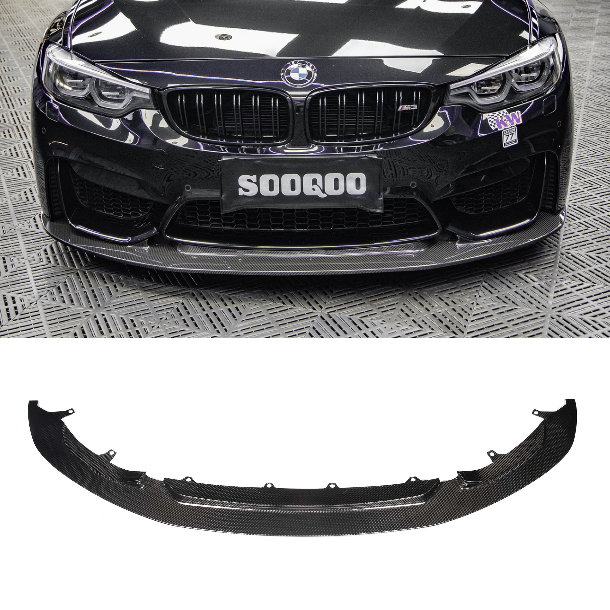 Karbonowa Dokładka / Splitter Przedni do BMW F80 M3 / F82 M4 w stylu GT4 - obrazek 1