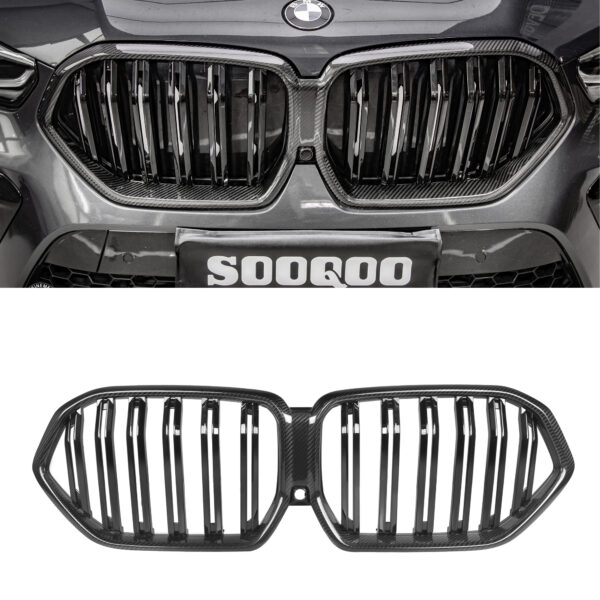 Karbonowy Grill Atrapa Nerki BMW X6 G06/X6M F96 Double Slat 2020–2023 Pre-LCI