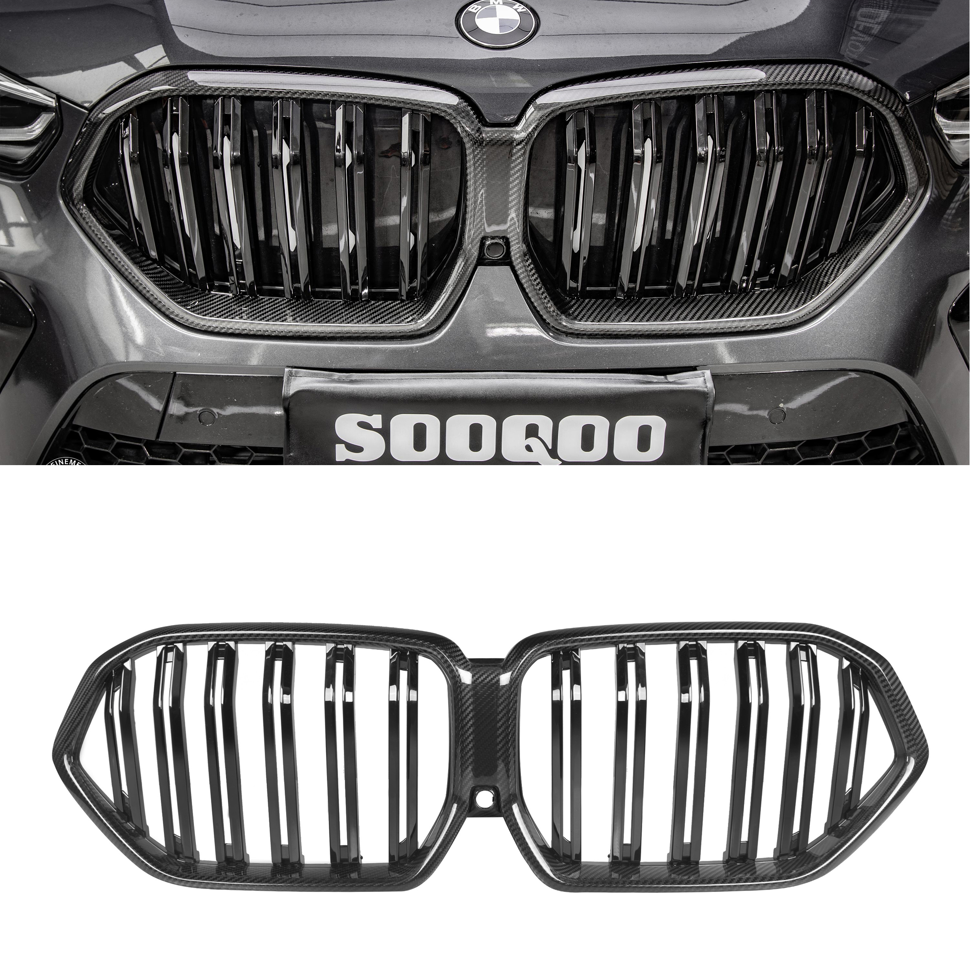 Karbonowy Grill Atrapa Nerki BMW X6 G06/X6M F96 Double Slat 2020–2023 Pre-LCI - obrazek 1