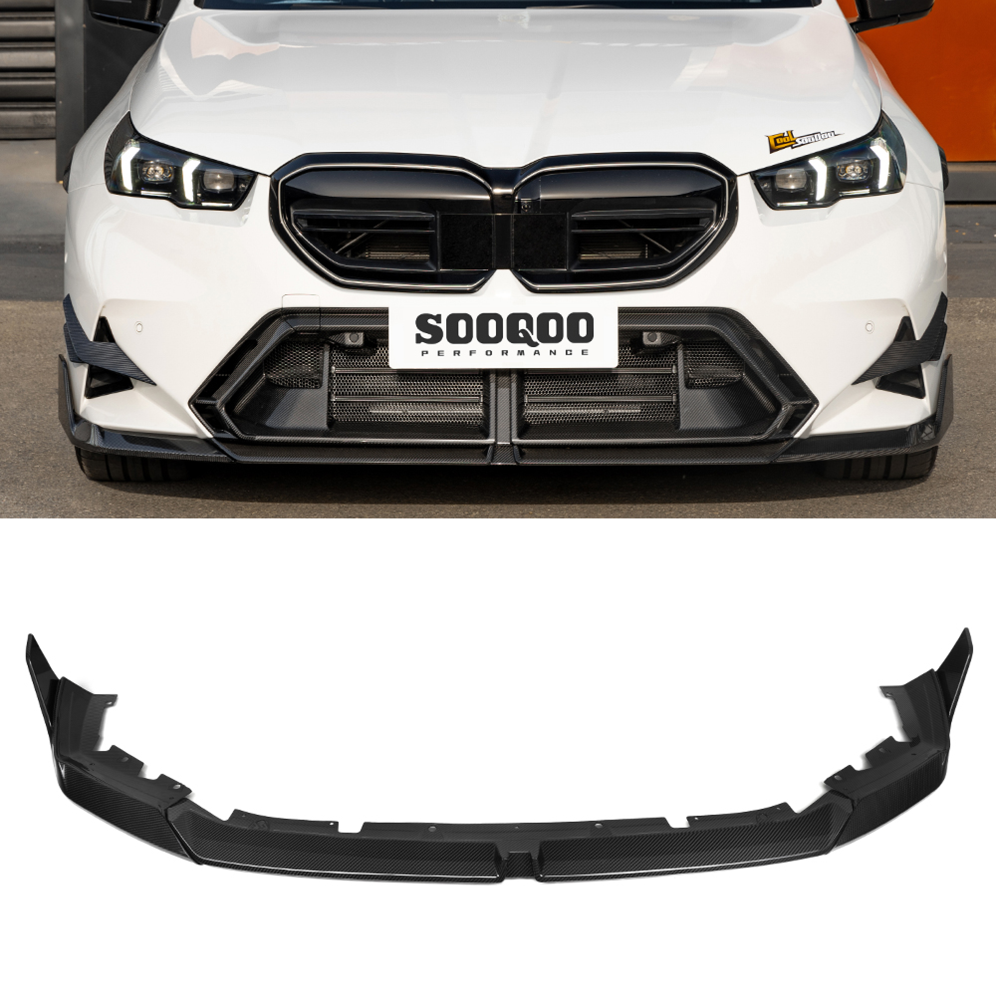 Karbonowy Splitter Przód do BMW M5 G90 / G99 w stylu SOOQOO  - obrazek 1