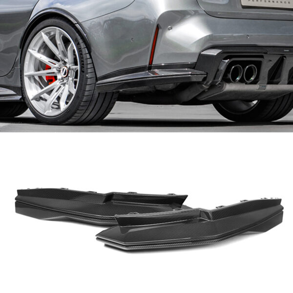Karbonowe Dyfuzory Boczne BMW M3 G80 / G81 SOOQOO B Style (Dry-Carbon)