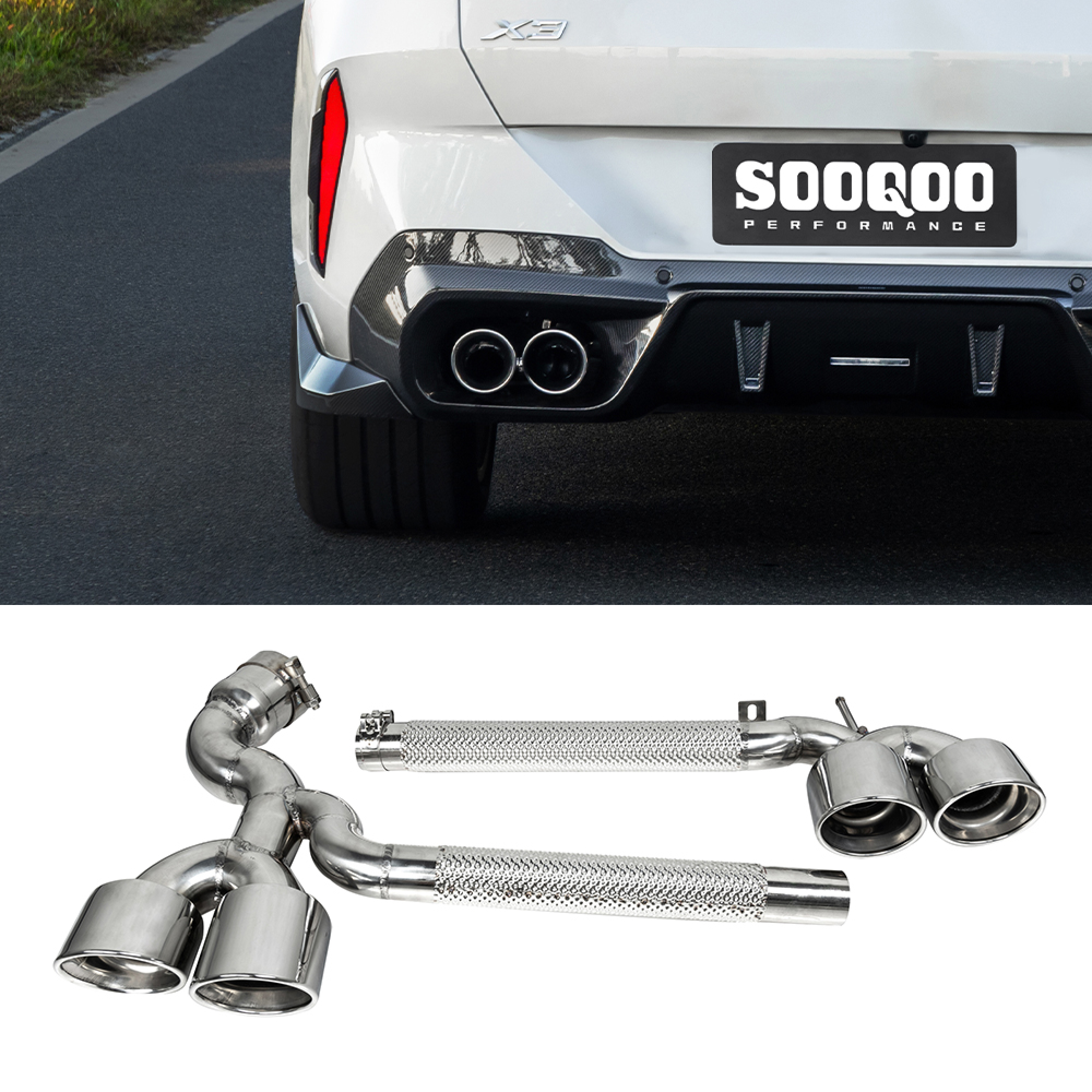 Końcówki Wydechu Podwójne BMW X4 G45 – Style - obrazek 1