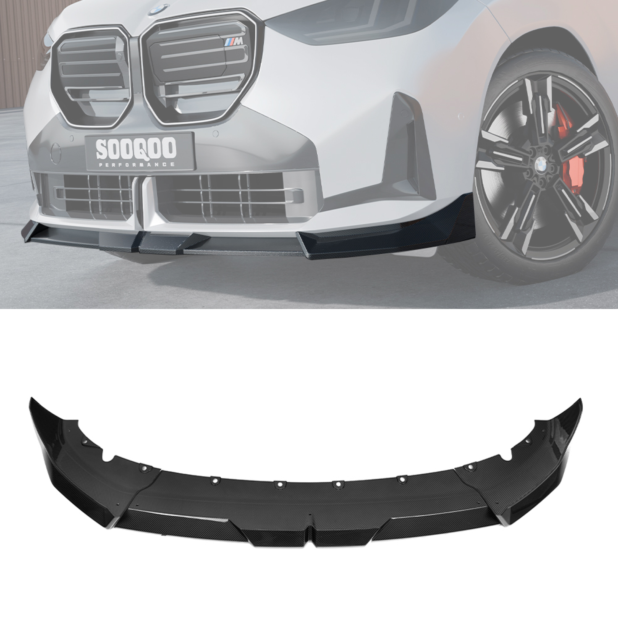 Karbonowy Splitter Przód do BMW X3 G45 w stylu SOOQOO - obrazek 1