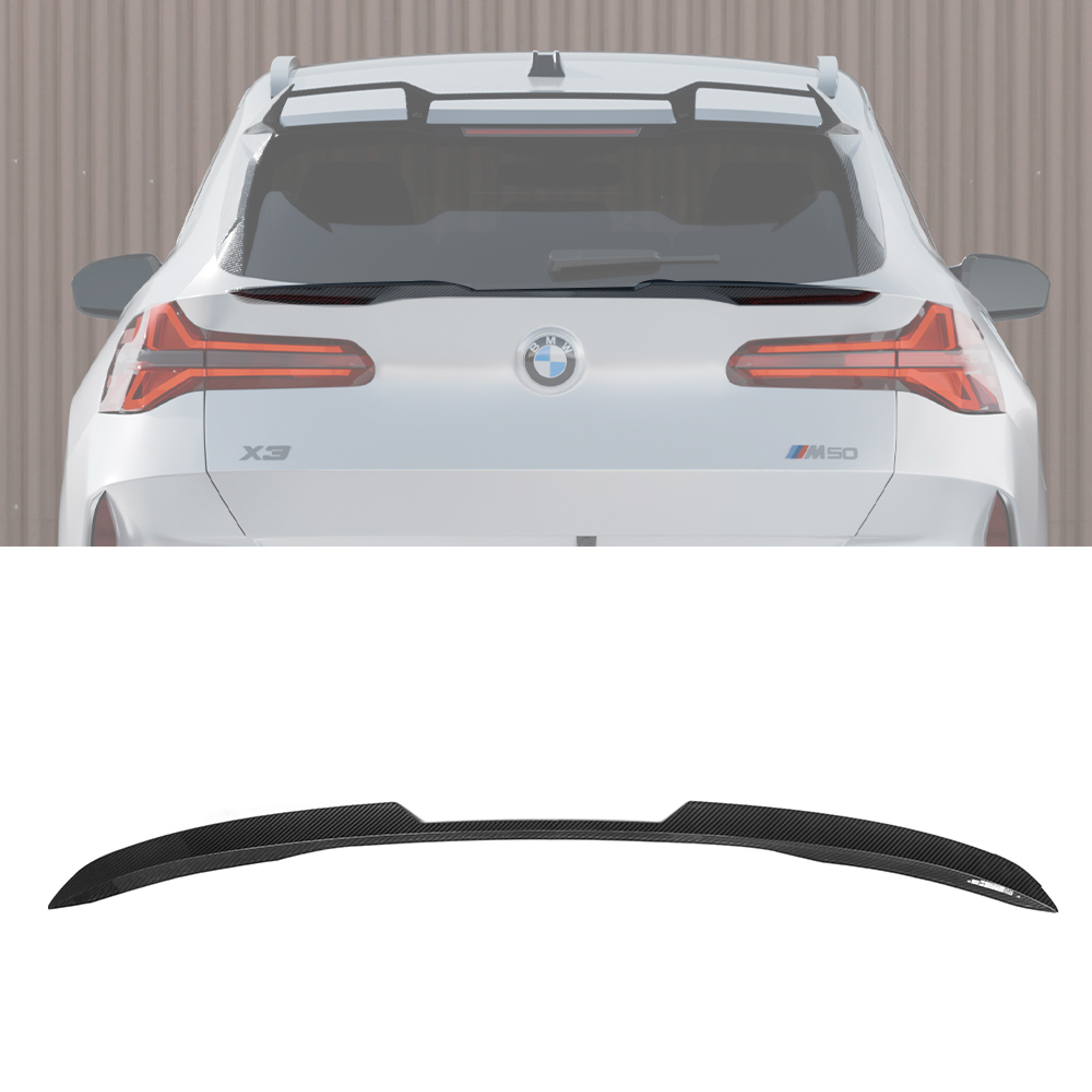 Karbonowa Lotka Środkowa BMW X3 G45 SOOQOO Style (Dry-Carbon) - obrazek 1