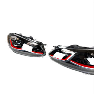 Lampy przednie LED do Volkswagen Golf VI 6 (2008–2013) – 6.5 Red Style - obrazek 4