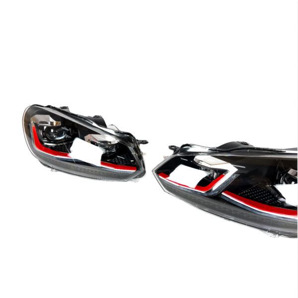 Lampy przednie LED do Volkswagen Golf VI 6 (2008–2013) – 6.5 Red Style - obrazek 4