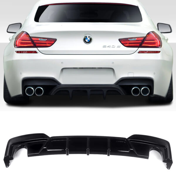 Dyfuzor Tylny BMW F06 / F12 / F13 M-Performance Style Czarny Połysk (2011–2018) 0-0 - obrazek 4