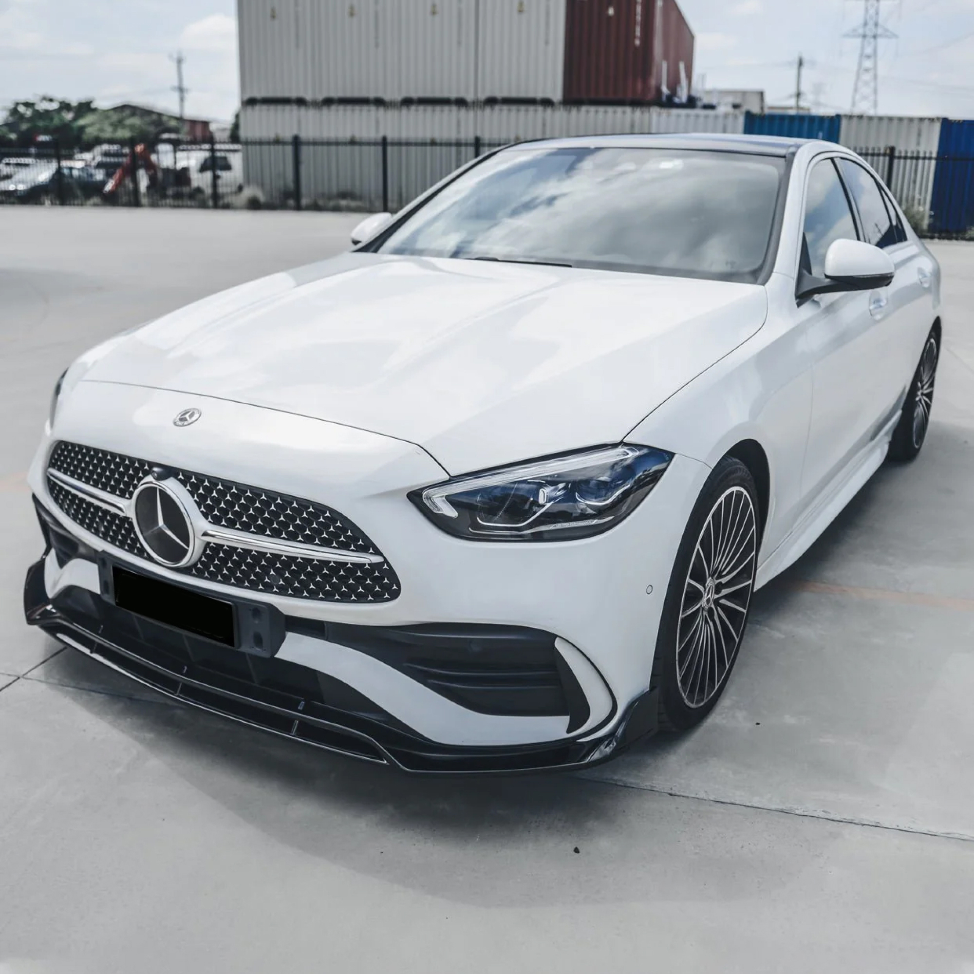 Dokładka Splitter Przód do Mercedes C-Class W206 (2022–2025) – Sport Bumper & C43 / C43 Style – Czarny Połysk - obrazek 2