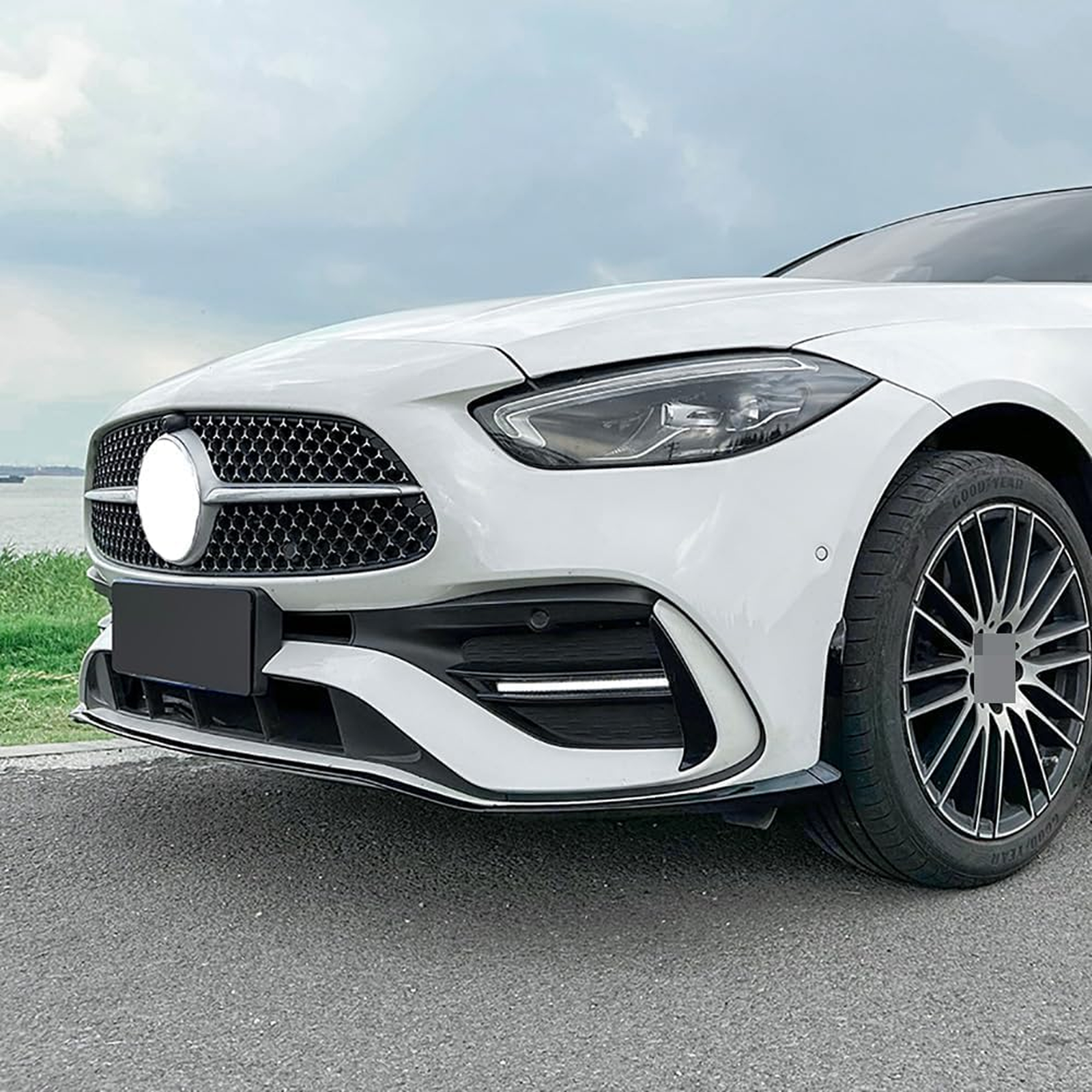Dokładka Splitter Przód do Mercedes C-Class W206 (2022–2025) – Sport Bumper & C43 / C43 Style – Czarny Połysk - obrazek 3