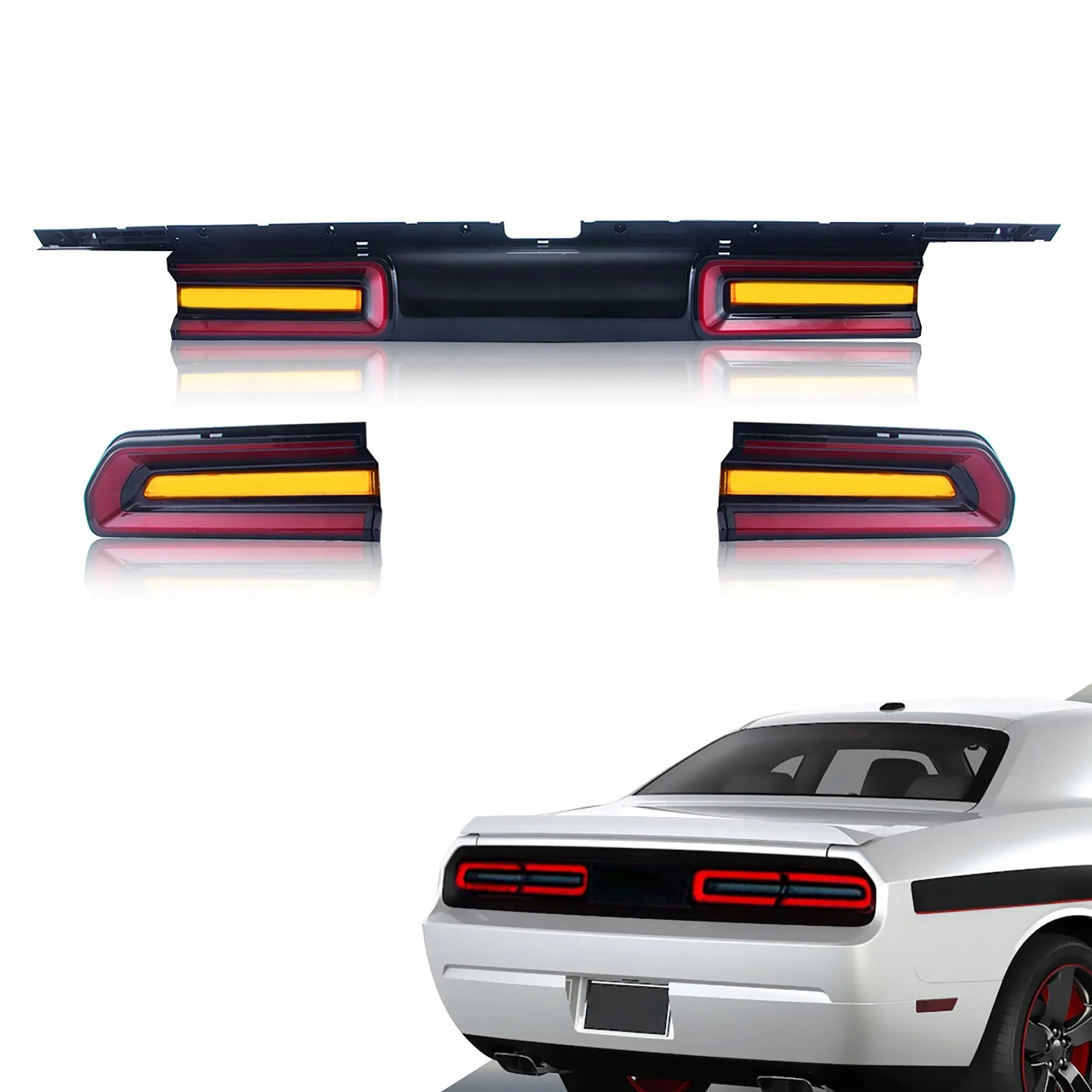 Pełny zespół tylnych świateł LED do Dodge Challenger 2008-2014 zamontu - obrazek 1
