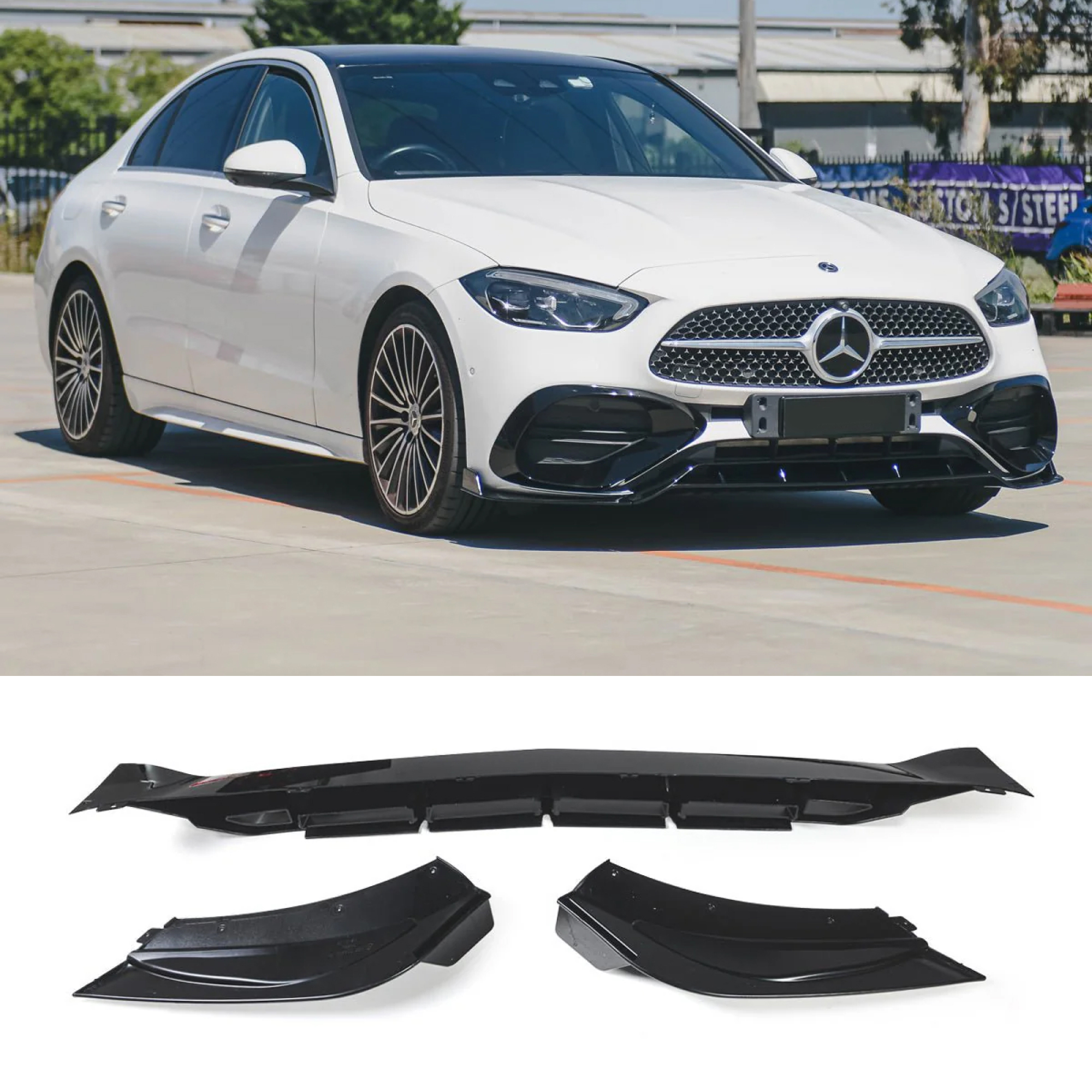 Dokładka Splitter Przód do Mercedes C-Class W206 (2022–2025) – Sport Bumper & C43 / C63 Style - obrazek 6