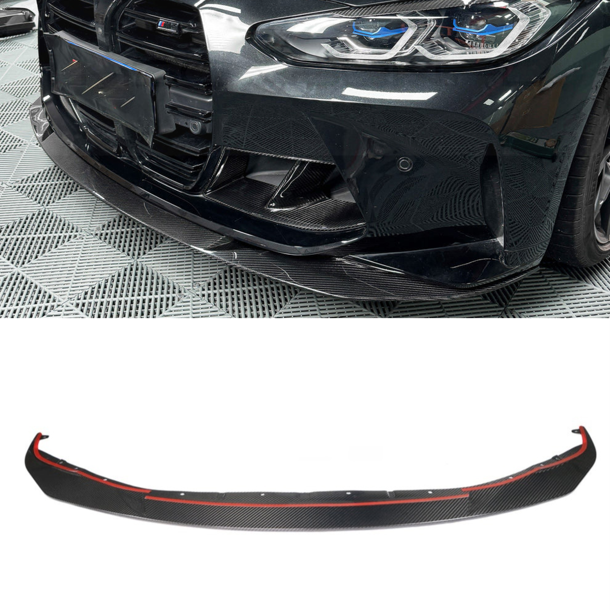 Karbonowy Splitter Przedni SP1 do BMW M3 / M4 (G80 / G81 / G82 / G83) – Prepreg Carbon Fibre - obrazek 1