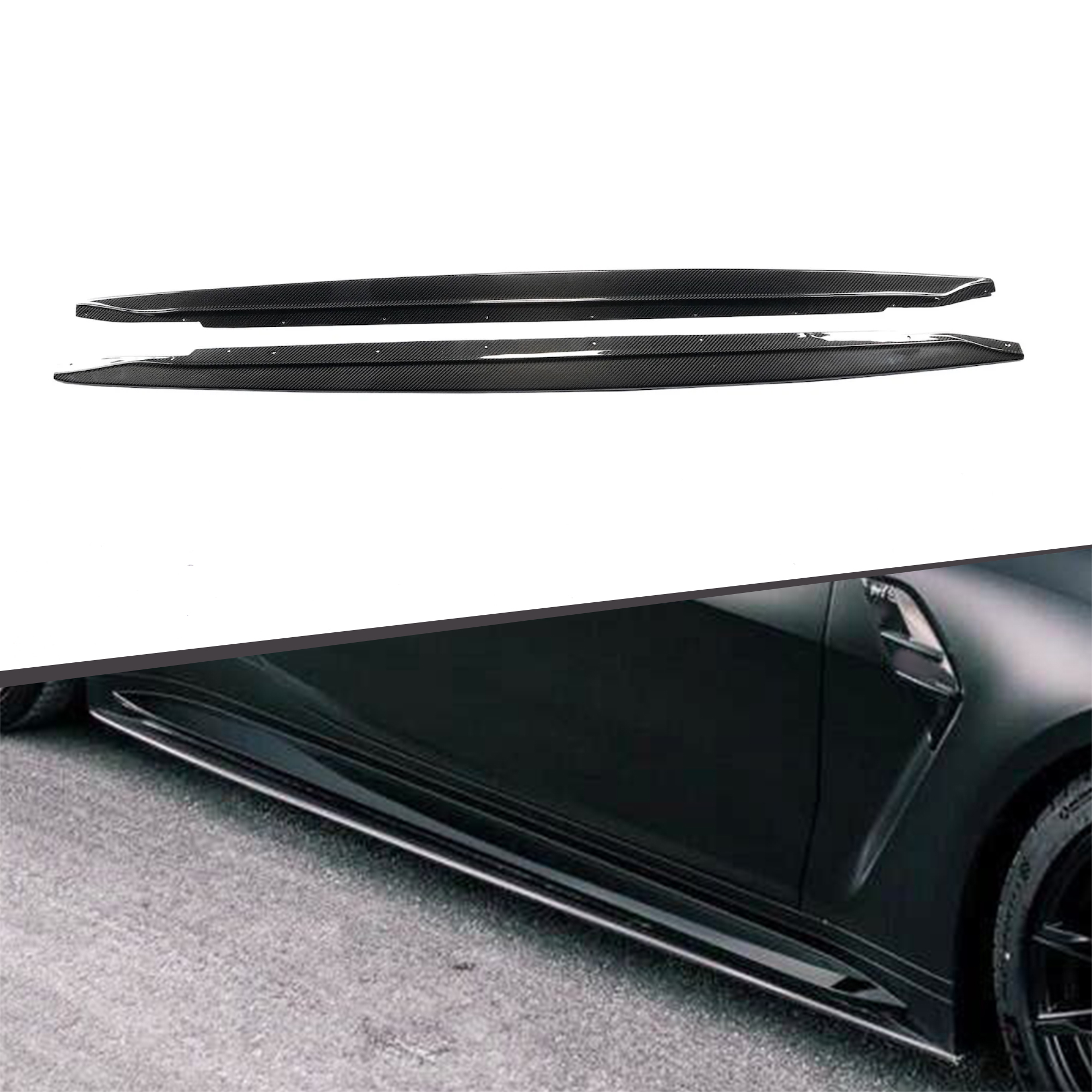 Karbonowe dokładki listwy pod progi do BMW M4 G82/G83 - obrazek 1