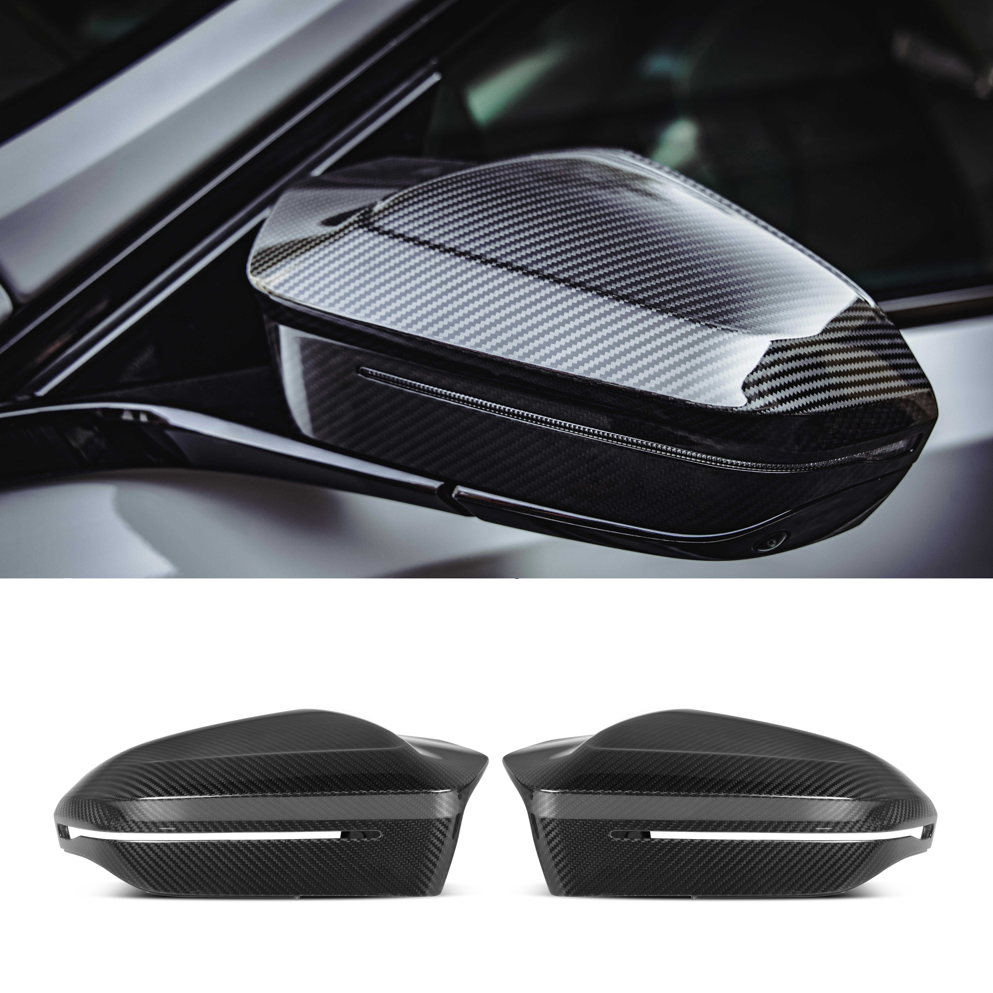 Karbonowe Nakładki Obudowa Lusterek BMW G60/i5/G70/G90/G99/G45/ M5 Styl - obrazek 1