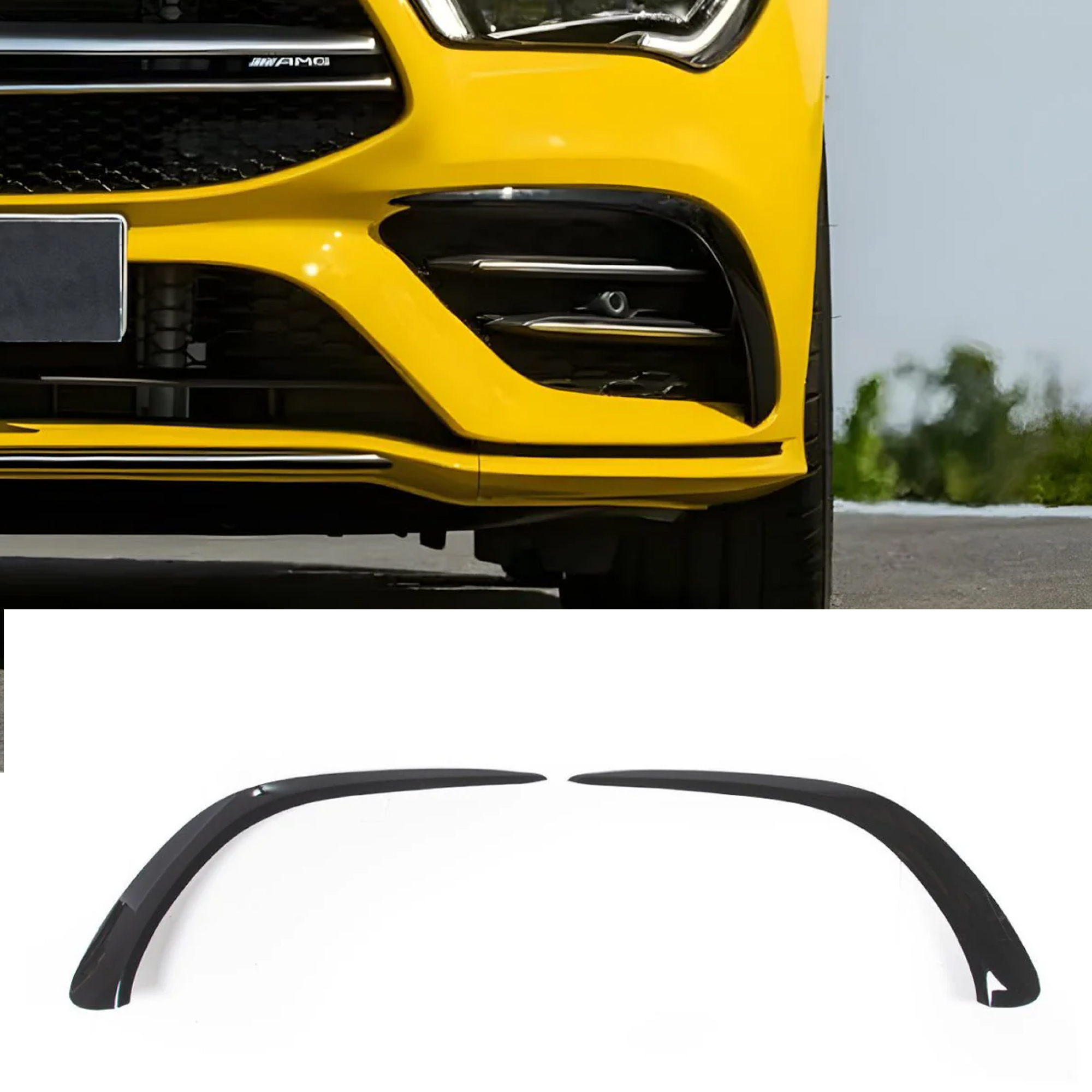 Canardy Górne Dokładki Wlotów Przód Mercedes CLA-Class C118 W118 2018-2024 & CLA35 AMG - obrazek 1