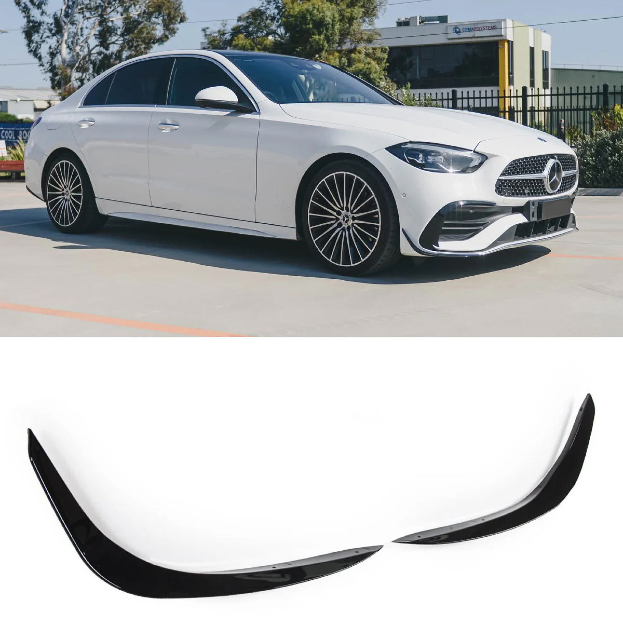 Canardy Dolne W206 63 Look C-Class W206 AMG / Sport & C43 C200/C300 22-25 - obrazek 7