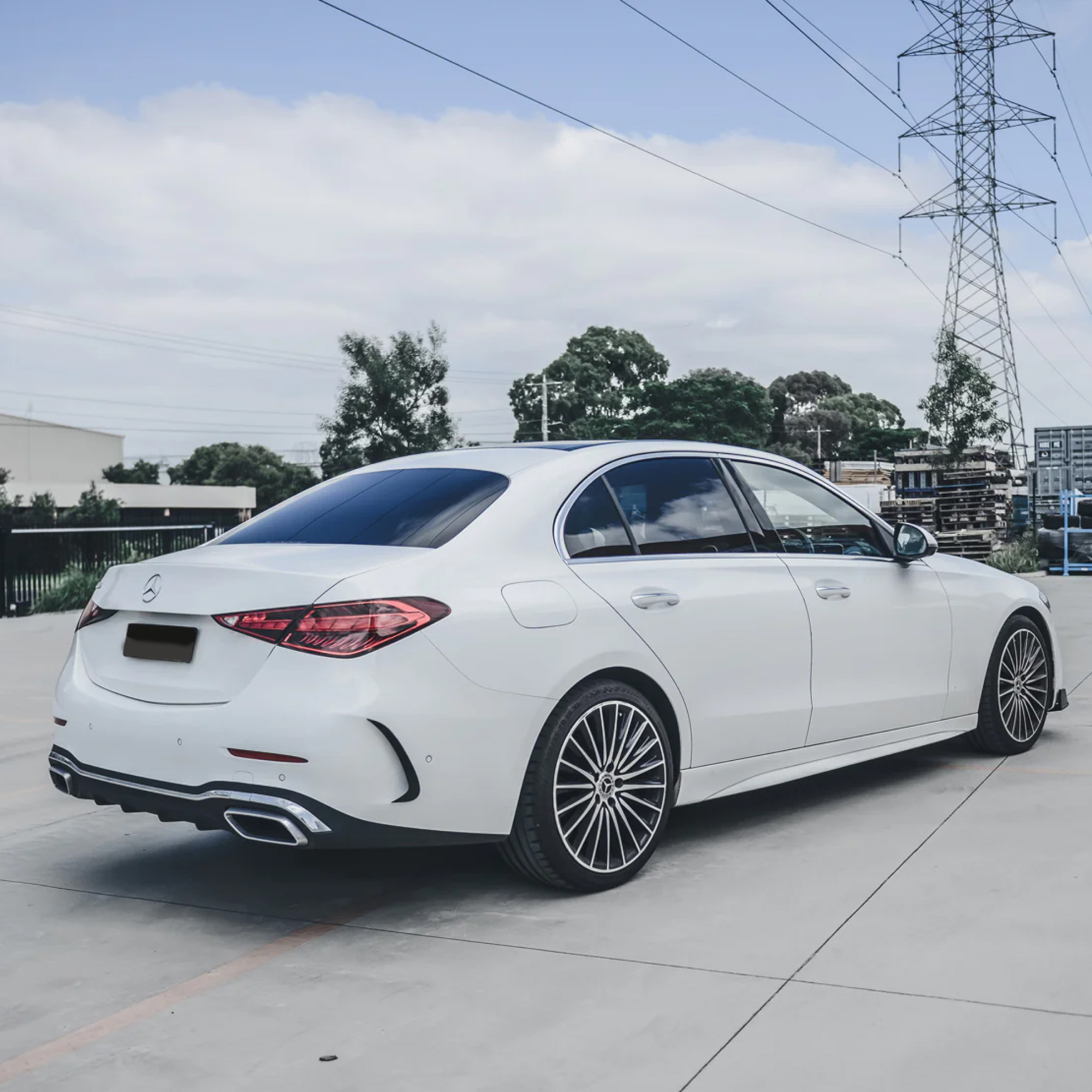 Tylne Wloty Dokładki Zderzaka Mercedes C-Class W206 AMG Sport & C43 22-24 - obrazek 6