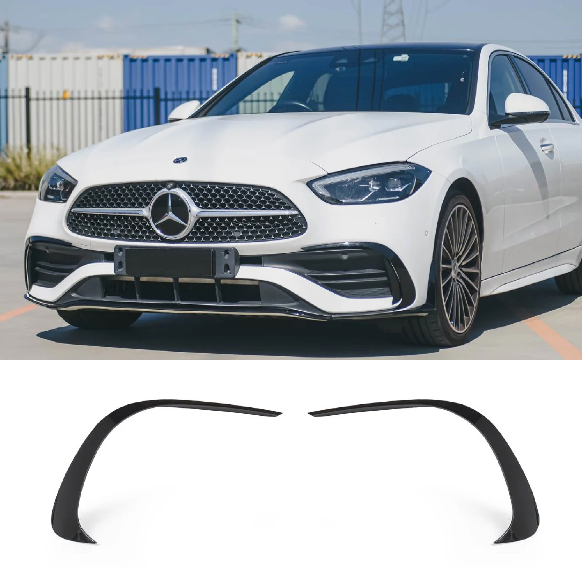 Canardy Górne Dokładki Wlotów Mercedes-Benz C-Class W206 AMG Sport & C43 2022-2025 - obrazek 2