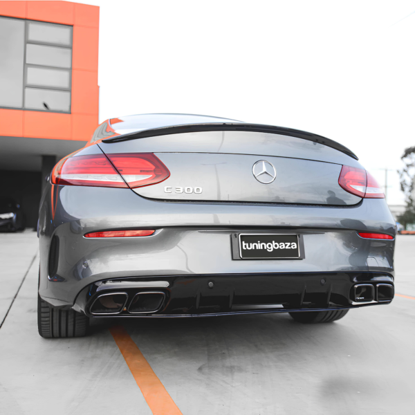 Dyfuzor Tylny Mercedes C205 Coupe & A205 Cabrio AMG / C43 Czarny Połysk (2014-2020) 00--00 - obrazek 4