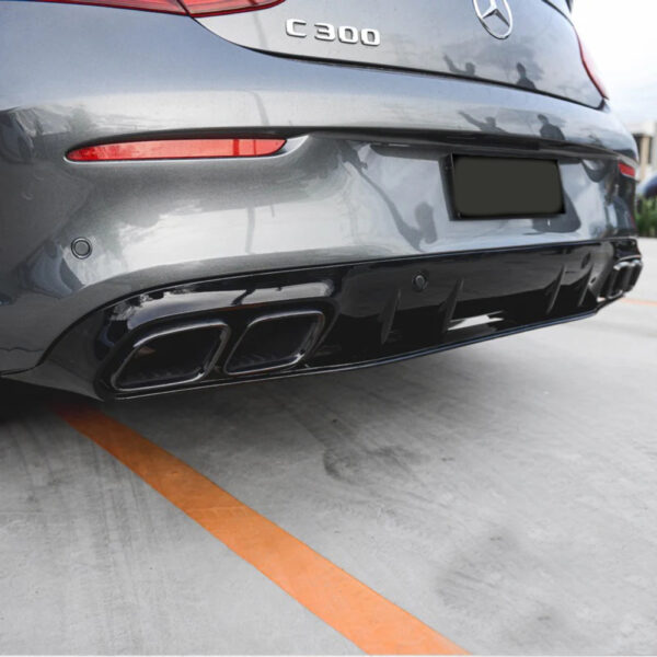 Dyfuzor Tylny Mercedes C205 Coupe & A205 Cabrio AMG / C43 Czarny Połysk - obrazek 4