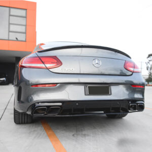 Dyfuzor Tylny Mercedes C205 Coupe & A205 Cabrio AMG / C43 Czarny Połysk - obrazek 5