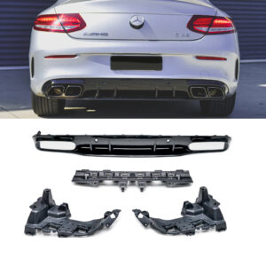 Dyfuzor Tylny Mercedes C205 Coupe & A205 Cabrio AMG / C43 Czarny Połysk
