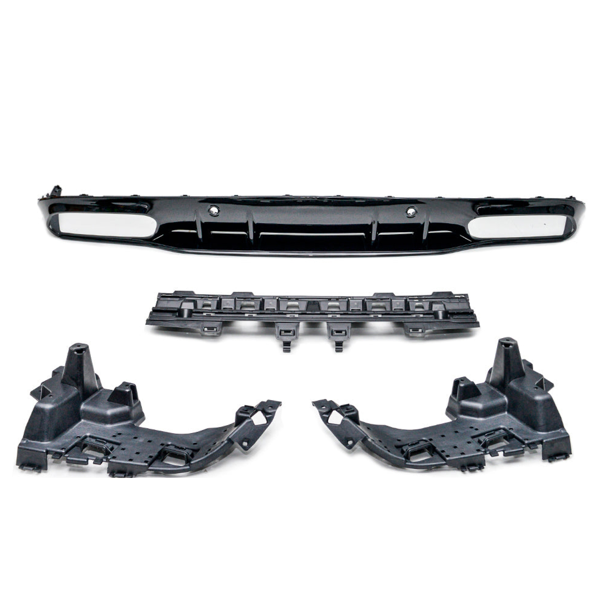 Dyfuzor Tylny Mercedes C205 Coupe & A205 Cabrio AMG / C43 Czarny Połysk - obrazek 2