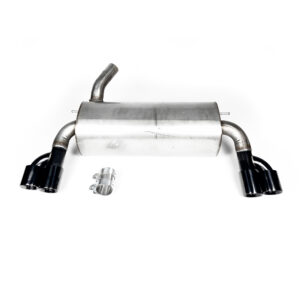 Tłumik BMW F30 316i / 320i – Z Wyjściem na Dwie Podwójne Rury, Czarny Połysk