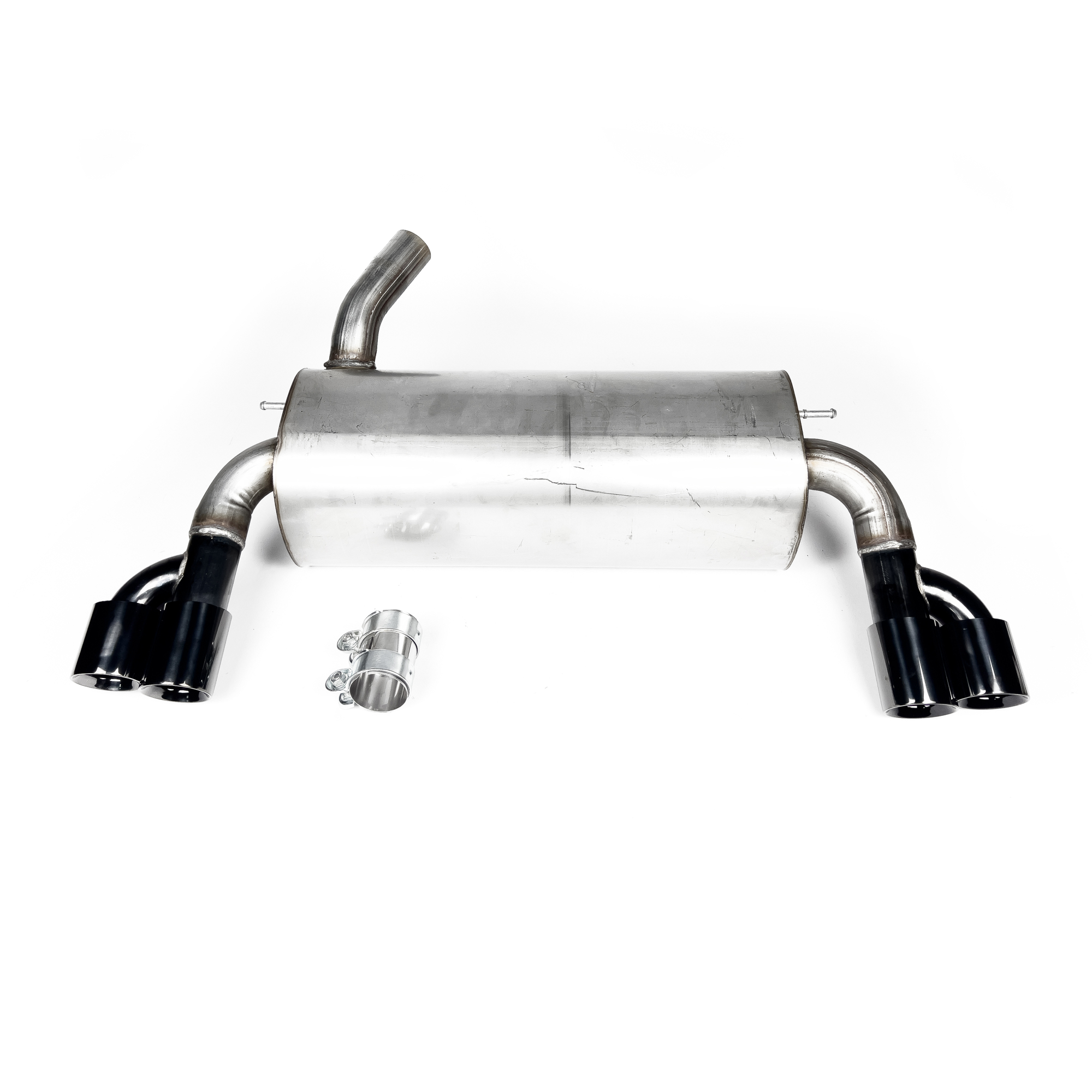 Tłumik BMW F30 316i / 320i – Z Wyjściem na Dwie Podwójne Rury, Czarny Połysk - obrazek 4