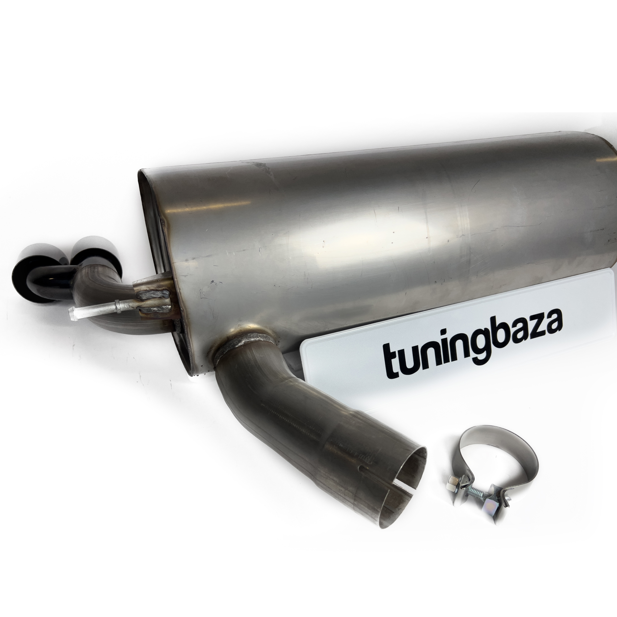 Tłumik BMW F30 328i / F32 430i – Z Wyjściem na Dwie Podwójne Rury, Czarny Połysk - obrazek 5