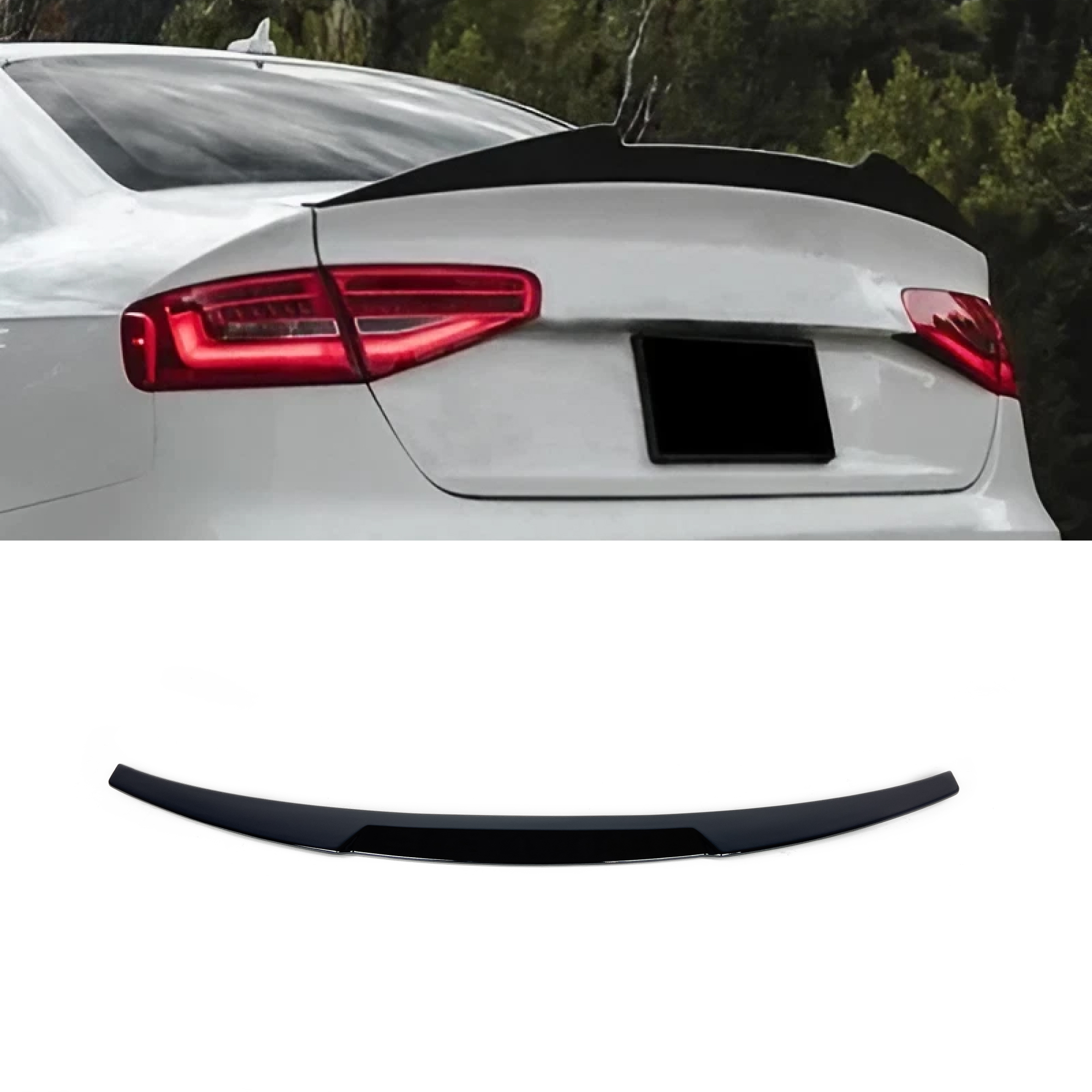 Spoiler Lotka Klapy Audi A4 / S4 B8.5 Sedan Czarny Połysk (2013–2016) - obrazek 1
