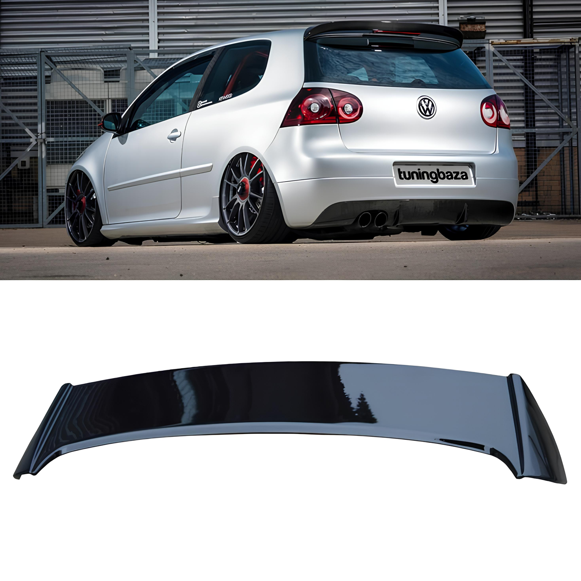 Spoiler VW Golf 5 Hatchback 2003-2008 GTI Czarny Polysk Lotka Dachowa - obrazek 4