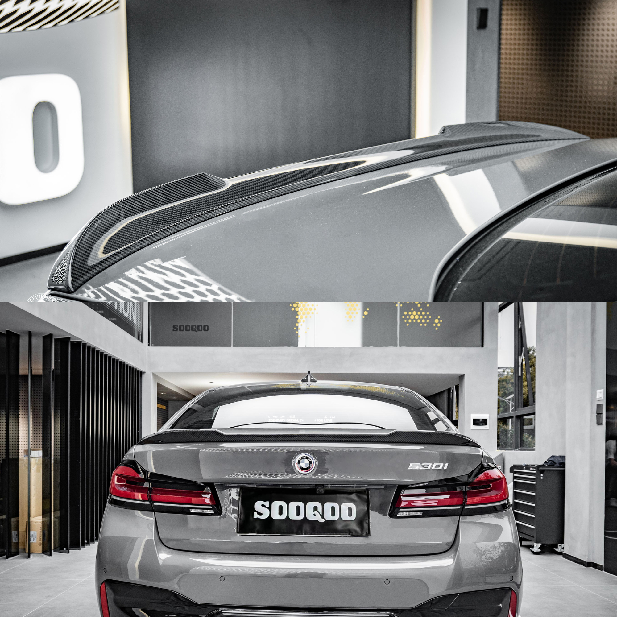 Karbonowy Spoiler Lotka Klapy BMW G30 / F90 CS Style (Dry-Carbon) - obrazek 3