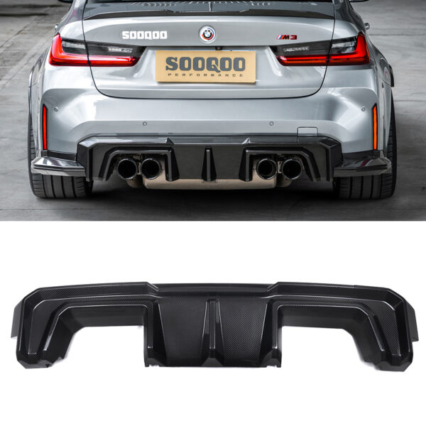 Karbonowy Dyfuzor BMW M3 / M4 G80 / G82 SOOQOO V2 Style