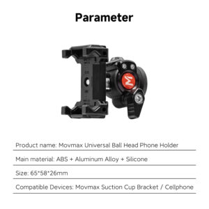 Uchwyt na telefon z głowicą kulową Mov Max UNIVERSAL - obrazek 7