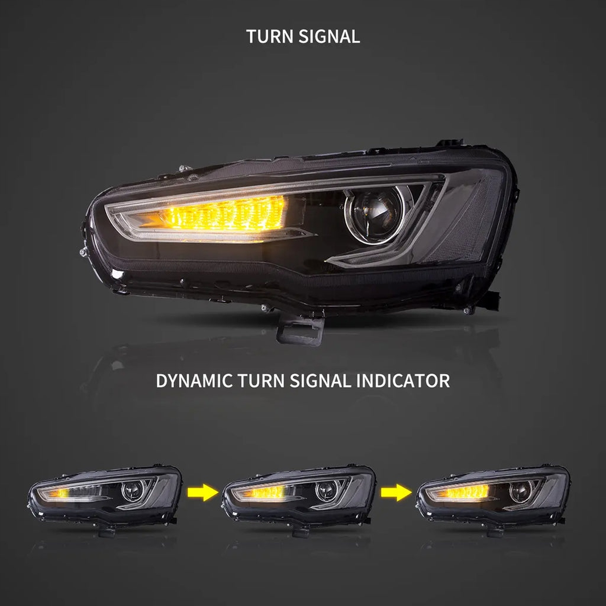 VLAND Reflektory Projektorowe Dual Beam do Mitsubishi Lancer/Evo X (2008–2017) - obrazek 2