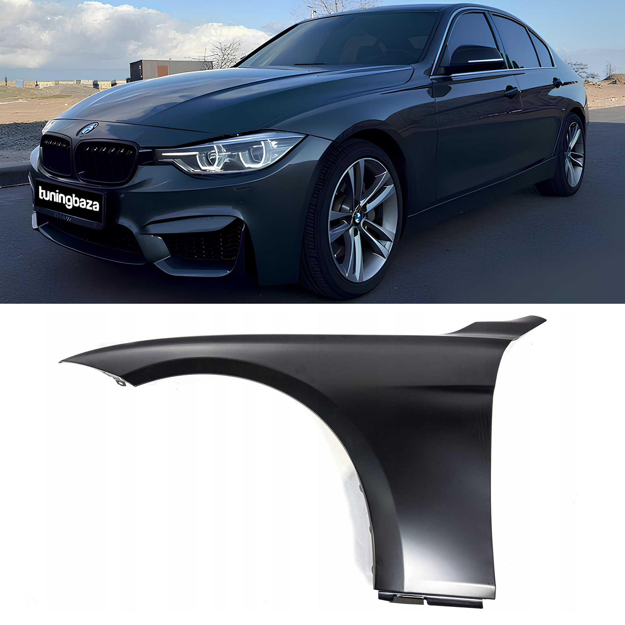 Błotnik Przód Przedni Lewy BMW F30/F31 Stalowy - obrazek 1